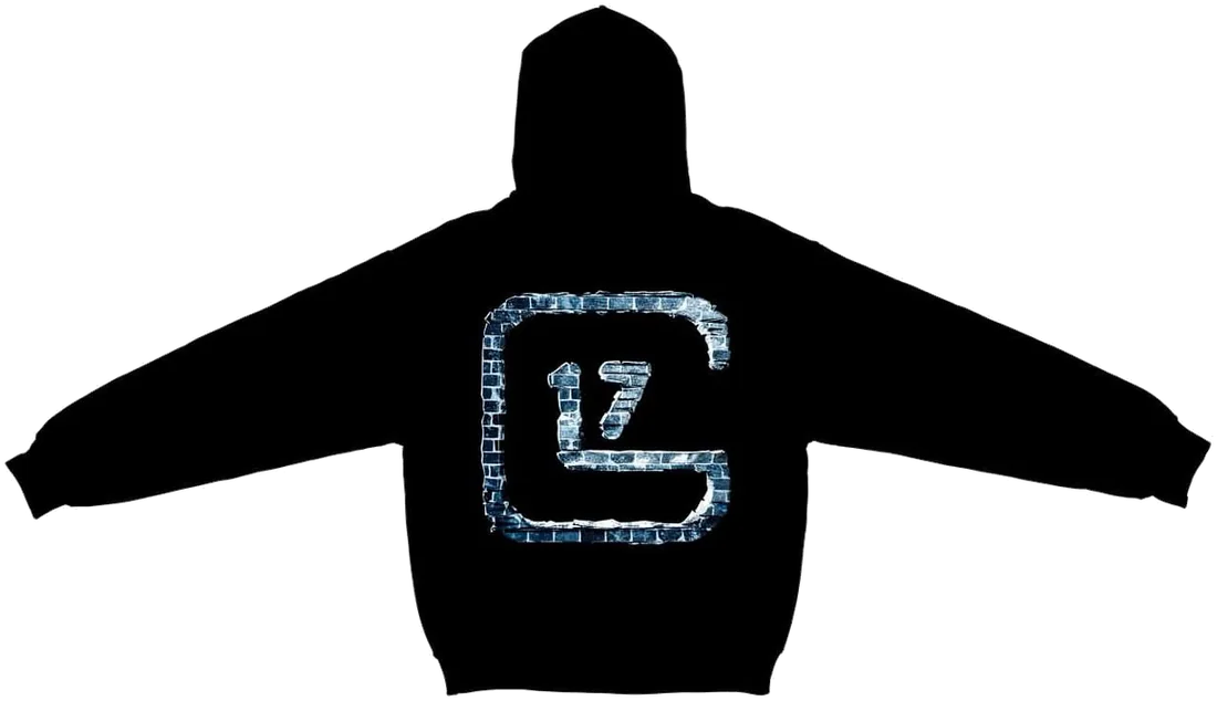 Polerón From The Hood, cara B: emblema en strass efecto ladrillo