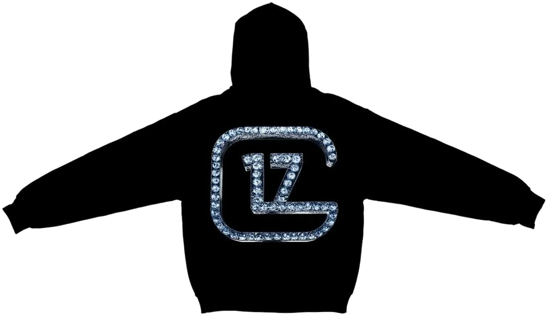 Polerón From The Hood, cara B: emblema cubierto de strass